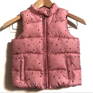 BabyGap Star Theme Pink ZIP Up Vest Size 5T